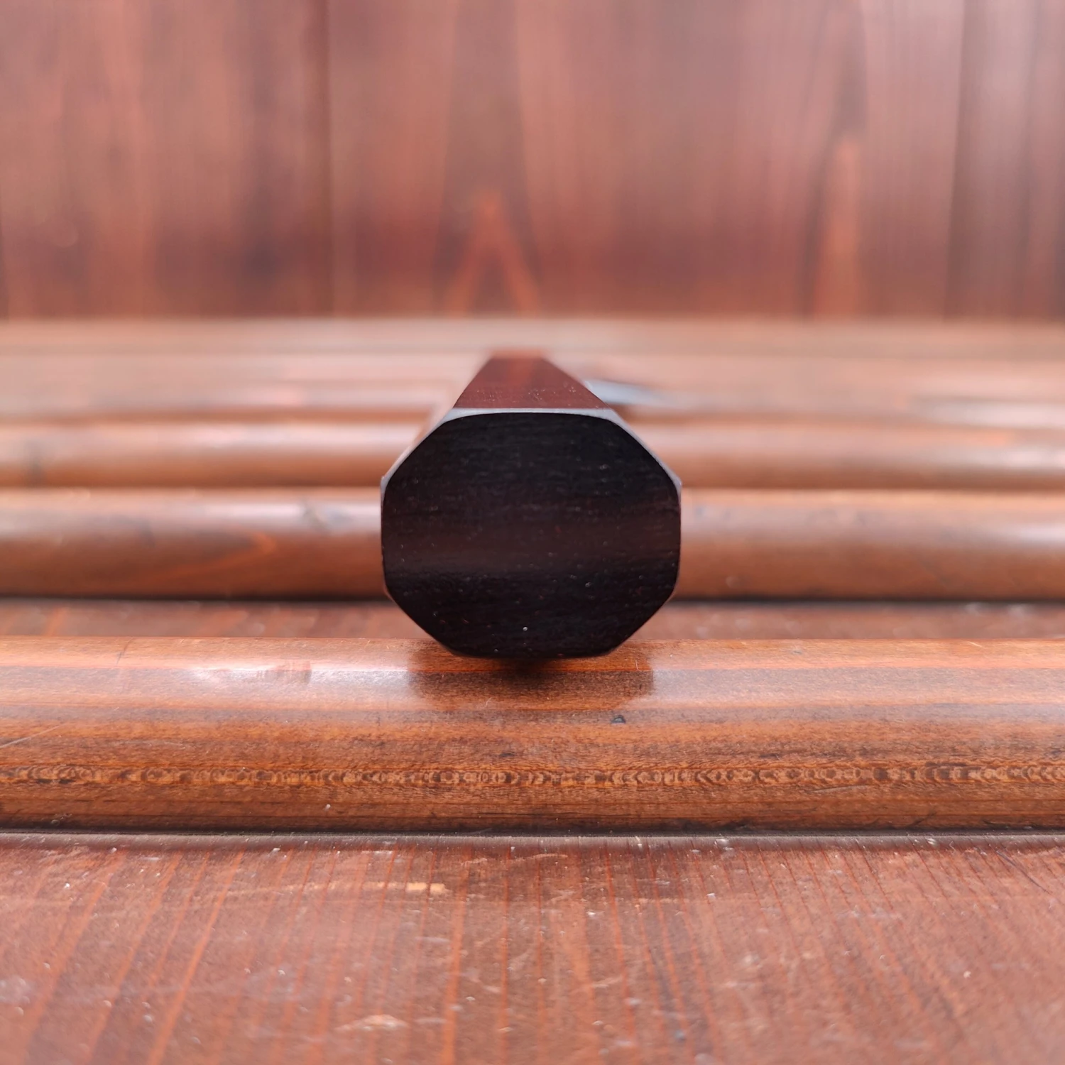 Hatsukokuro Nakagawa 210mm Gyuto Aogami 1 Damascus Ebony Handle - Image 10