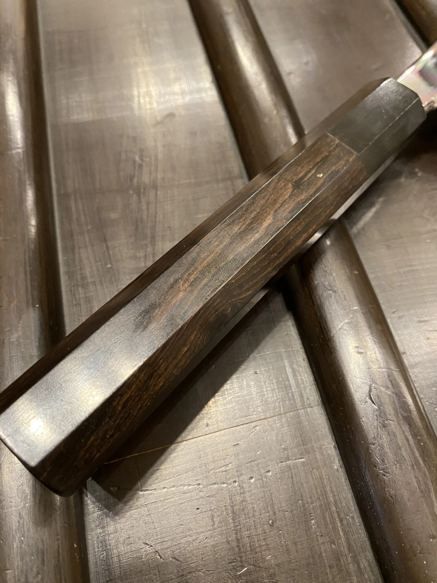 Sakai Kikumori Choyo 300mm Saber Tip Sakimaru Takobiki Aogami 1 With Saya - Image 5