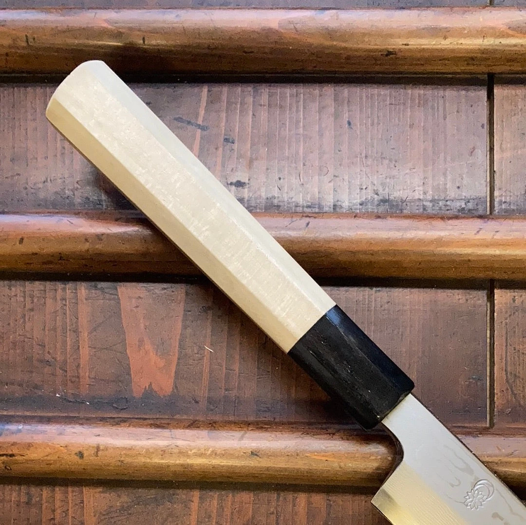 Sakai Kikumori Kikuzuki Uzu 270mm Kiritsuke Yanagi Aogami 1 With Saya - Image 5