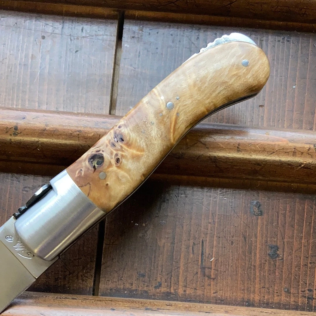 Fontenille Pataud Laguiole Gentleman 10.5cm Pocket Knife Stabilized Poplar Burl Lockback - Image 2