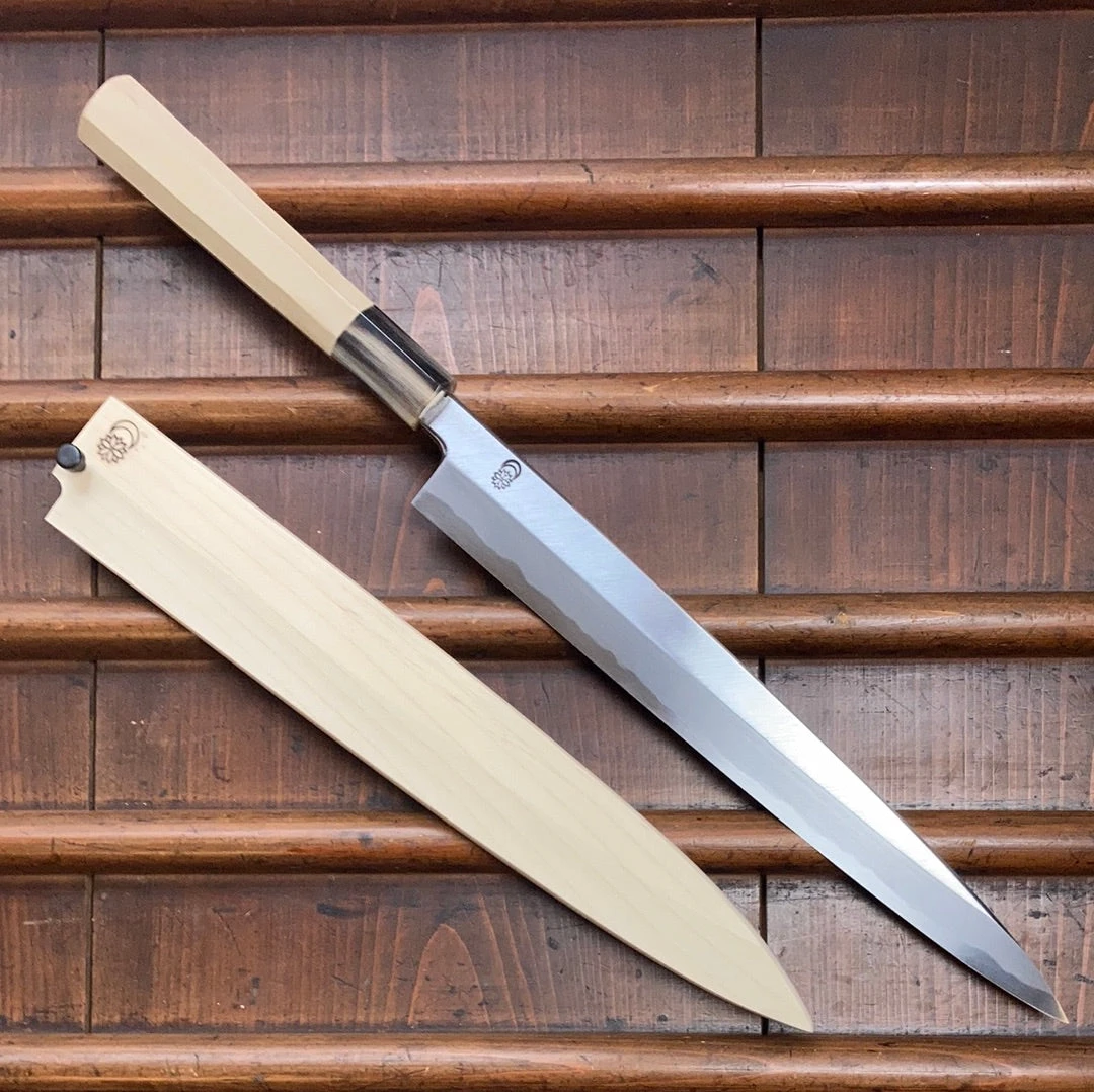 Sakai Kikumori Kikuzuki Kasumi 270mm Yanagi Shirogami 2 With Saya