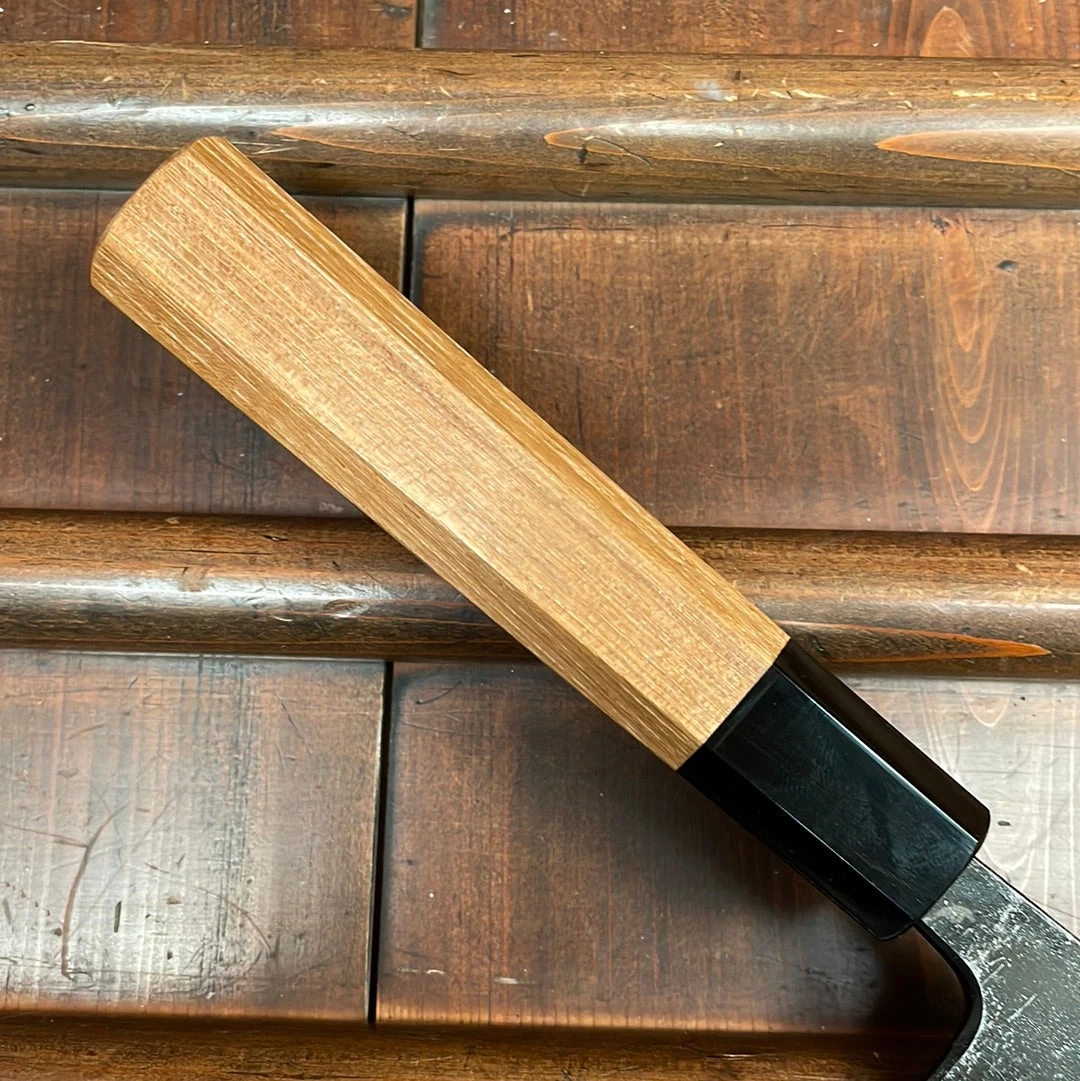 Kumokage 210mm Gyuto Aogami 2 Kurouchi Carbon Damascus Oct Teak Horn - Image 2