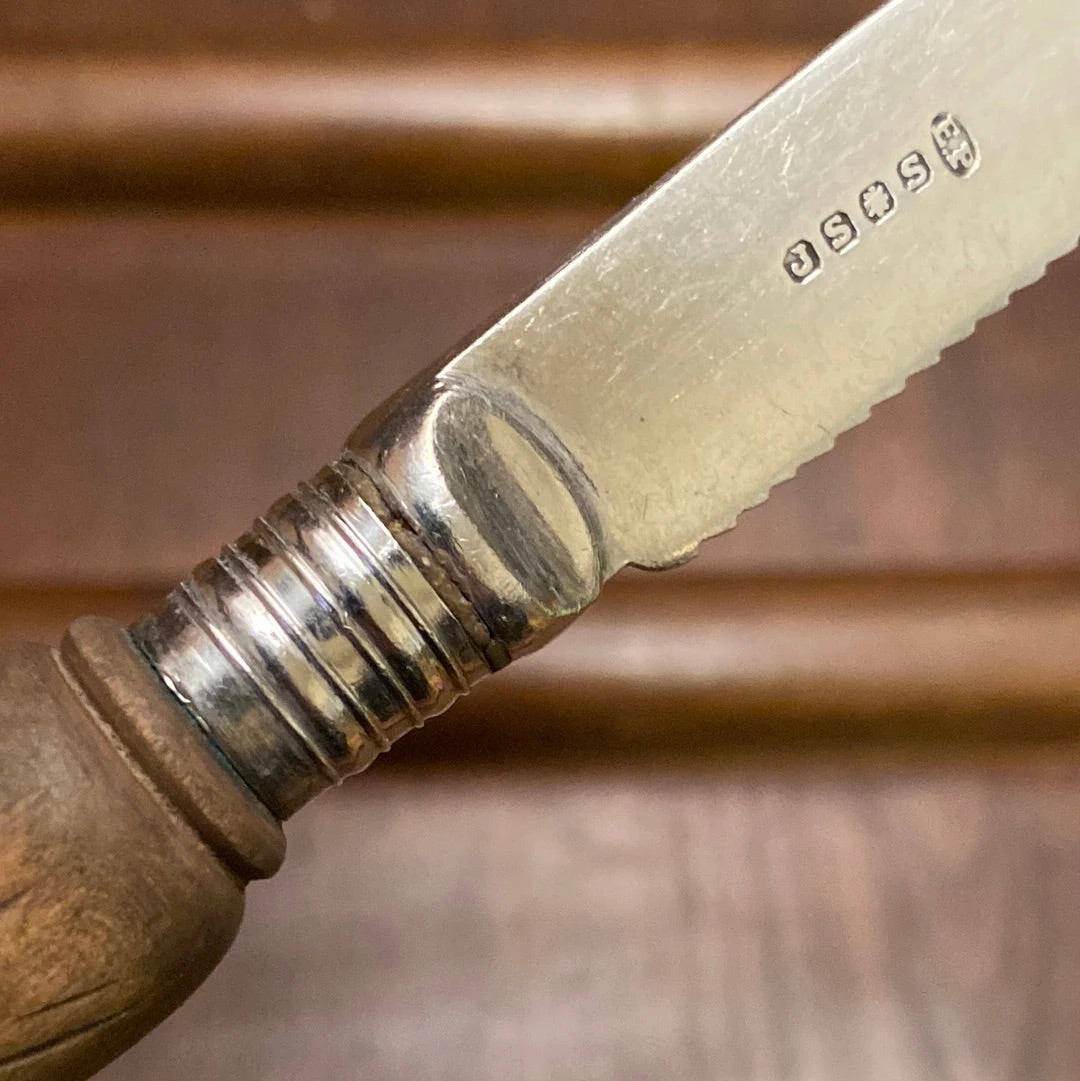 Vintage John Sanderson & Son Lemon Knife Silverplate Sheffield 1887-1927 - Image 8