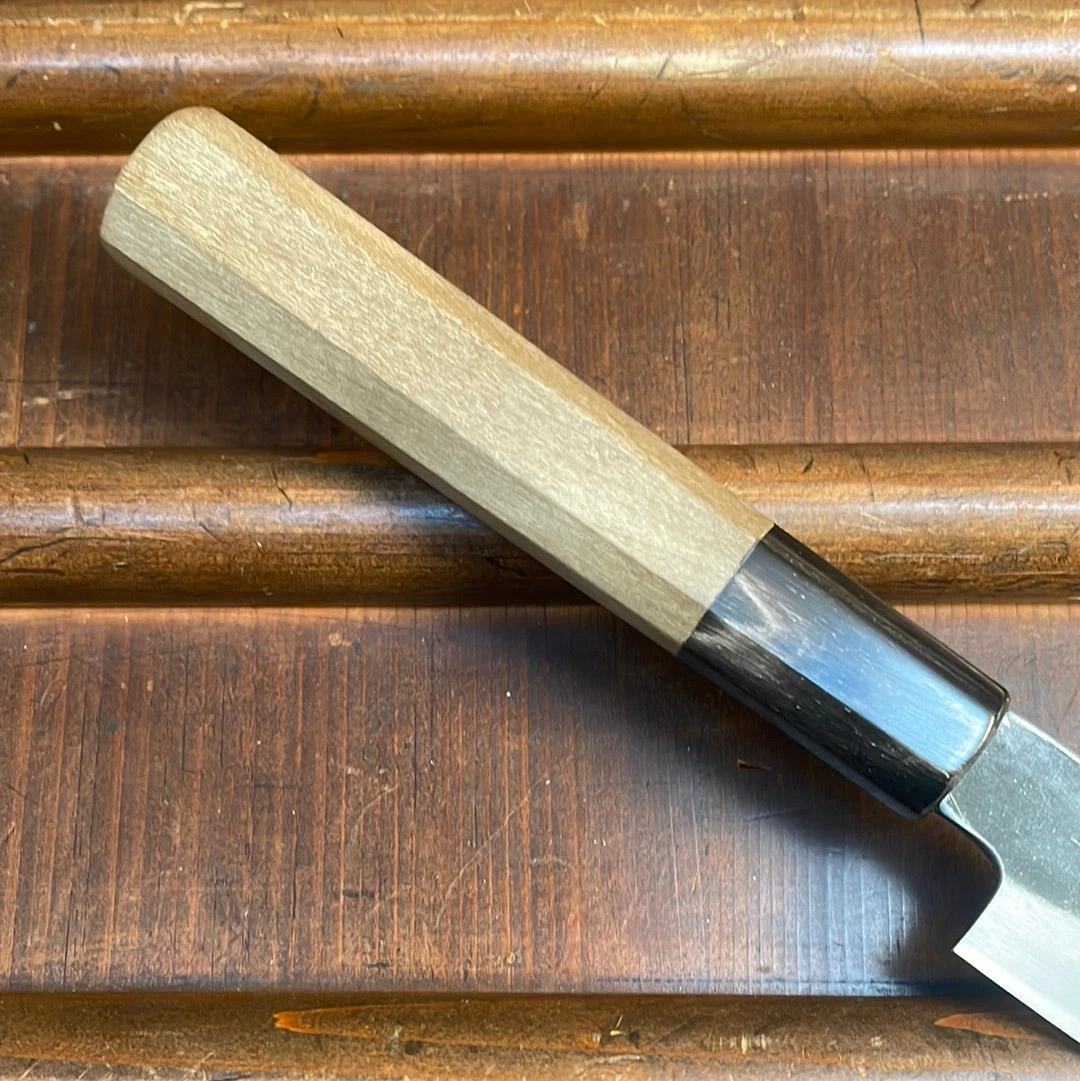 Sakai Kikumori Nakagawa 135mm Petty Shirogami 1 Kurouchi Ho Wood With Saya - Image 3