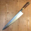 Vintage American Nogent Style 12" Chef Forged Carbon Steel Antler Re-Handle