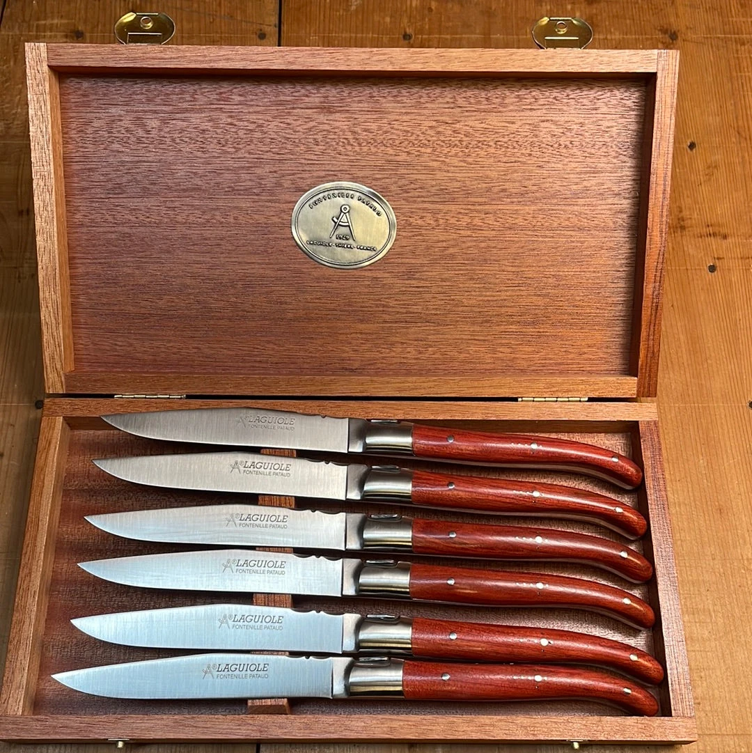 Fontenille Pataud Laguiole Steak Knife Set Of 6 Rosewood - Image 4