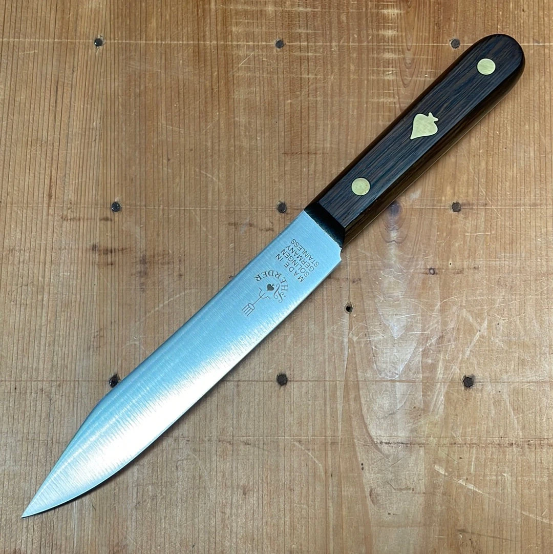 Friedr Herder 6" Wide Fillet Stainless Steel Flexible Black Oak Spade Rivet