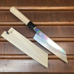 Sakai Kikumori Choyo 180mm Kiritsuke Santoku Aogami 1 With Saya