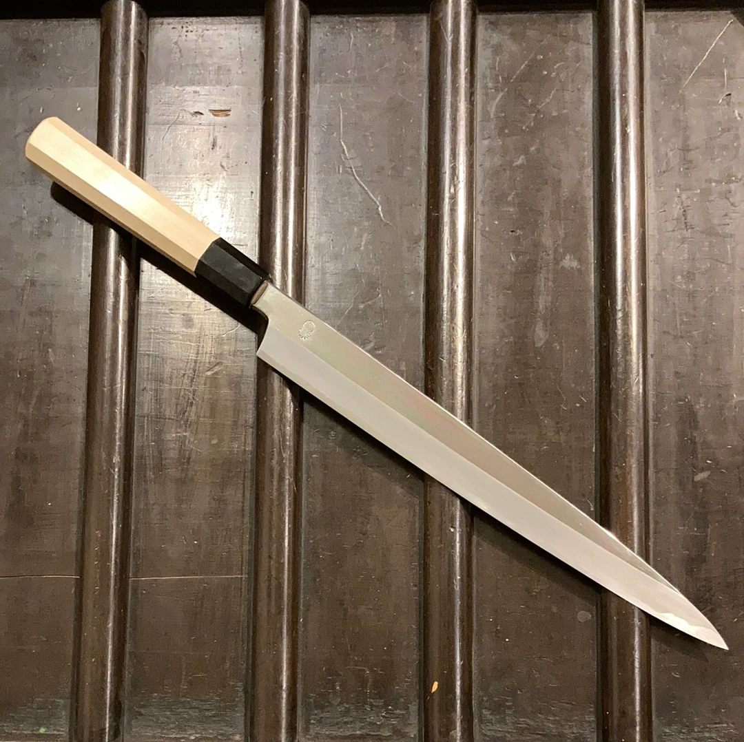 Sakai Kikumori Choyo 300mm Yanagi Shirogami 2 With Saya - Image 2