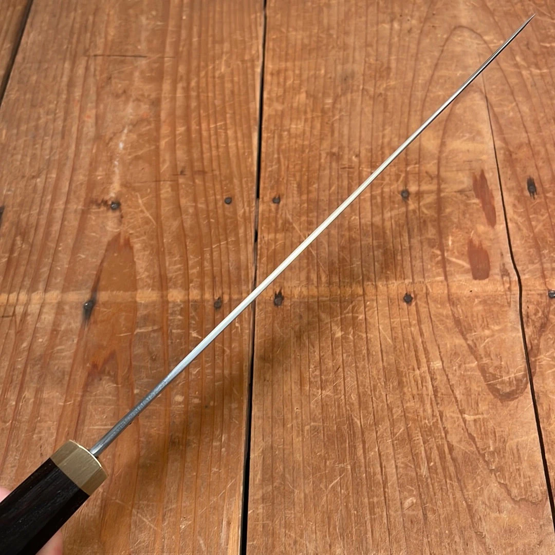 Blenheim Forge 225mm Slicer Stainless Clad Aogami Super Oak & Brass - Image 6