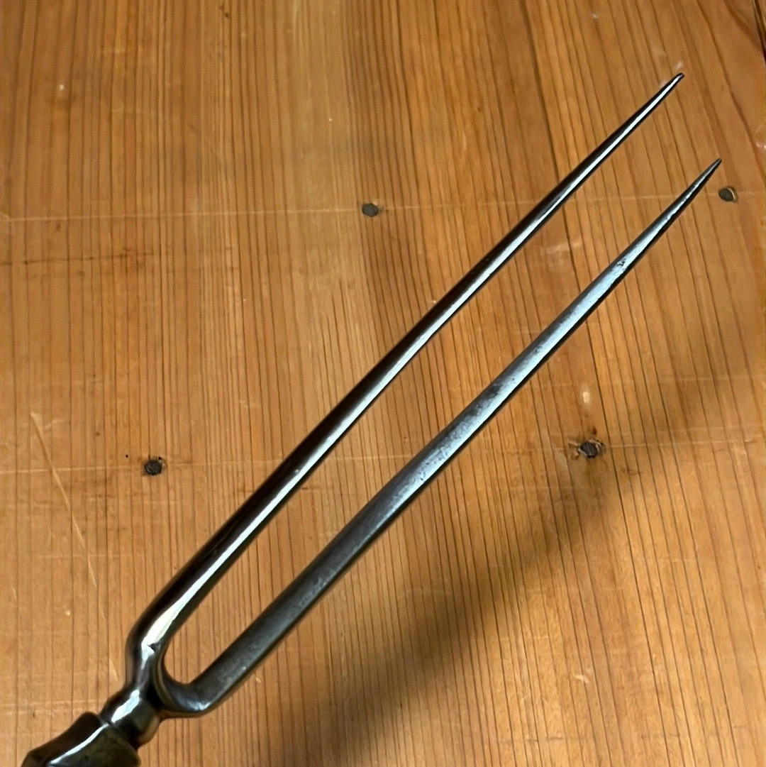 Vintage Handforged 5.5" Bayonet Carving Fork Stag Handle Gothic Style - Image 7
