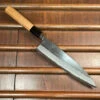 Kumokage 210mm Gyuto Aogami 2 Kurouchi Carbon Damascus Oct Teak Horn
