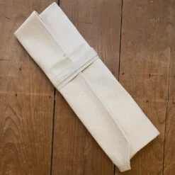 Compact Canvas Knife Roll - White