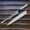 Sakai Kikumori Choyo 300mm Yanagi Shirogami 2 With Saya - LEFTY