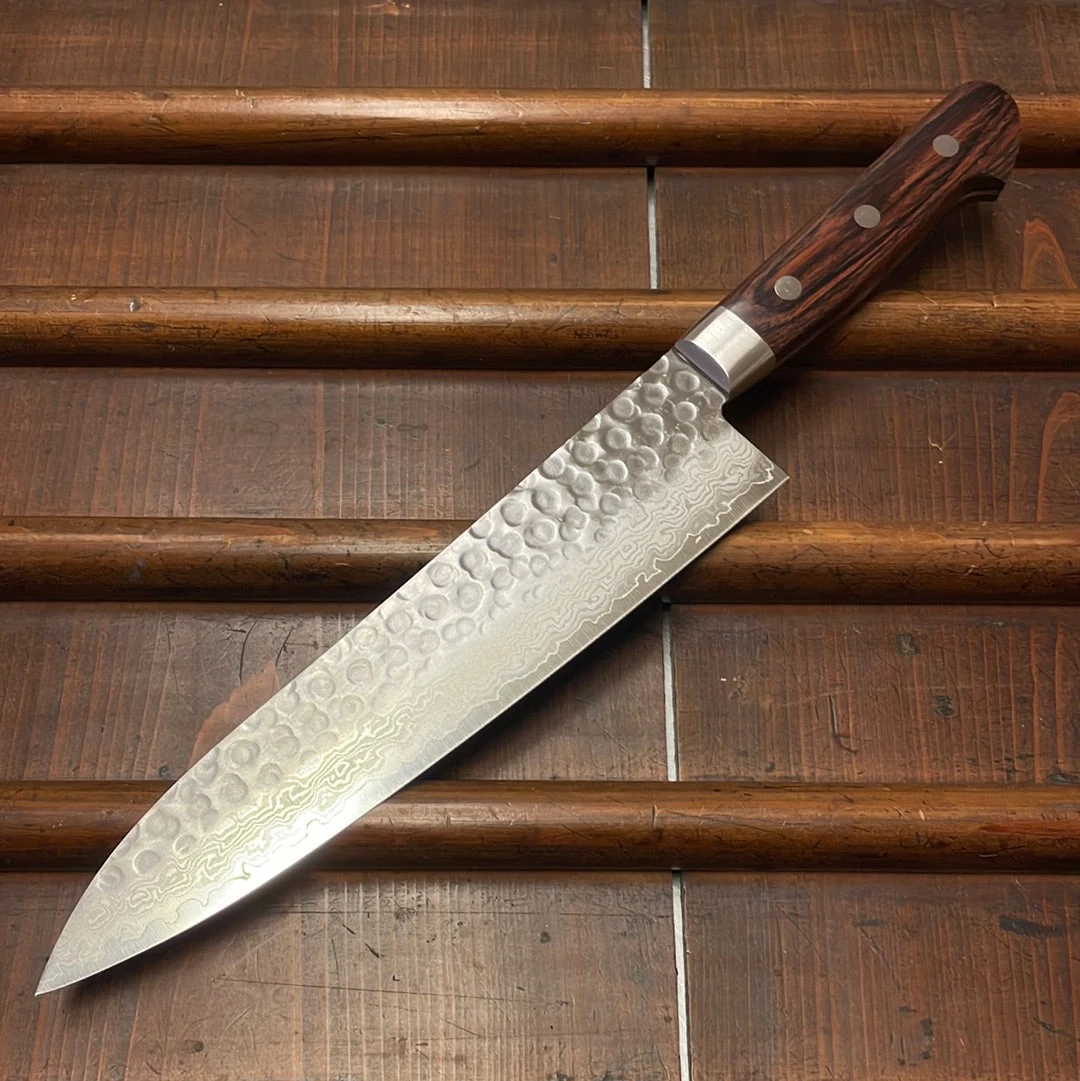 Hitohira HG 210mm Gyuto Stainless Suminagashi Tsuchime - Image 2