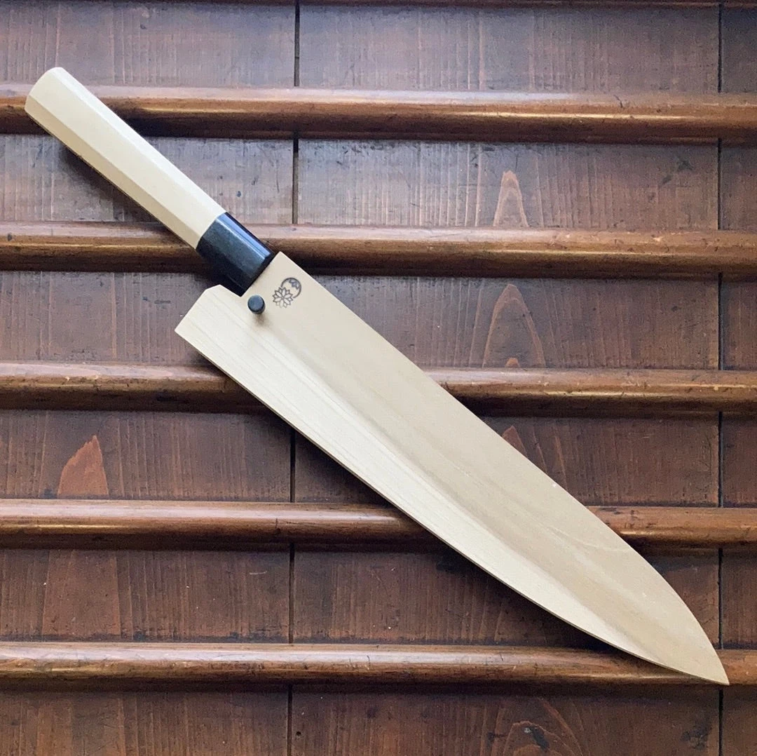 Sakai Kikumori Choyo 270mm Gyuto Aogami 1 With Saya - Image 4