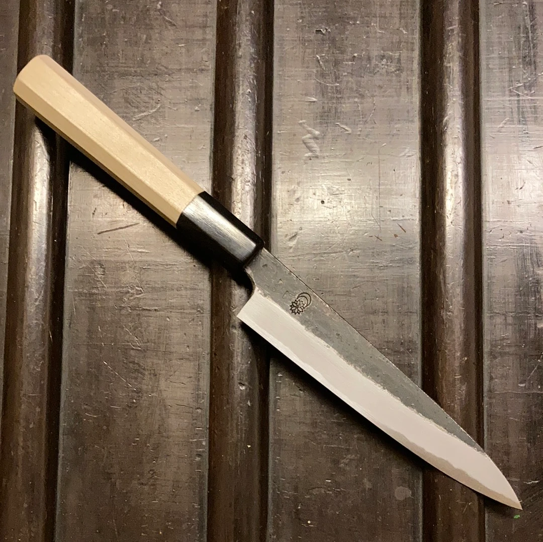 Sakai Kikumori Kikuzuki Kuro 150mm Petty Shirogami 2