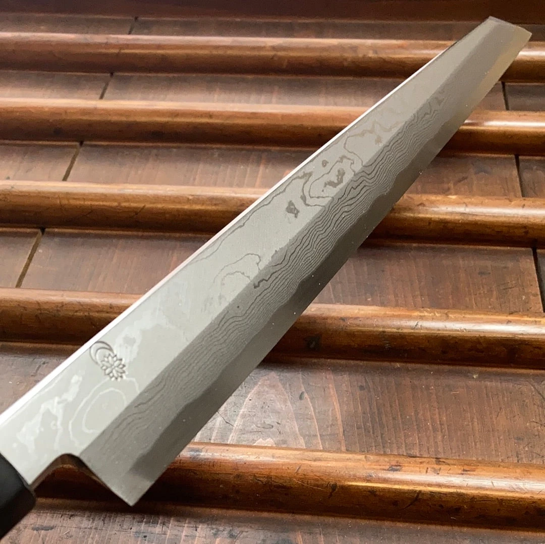 Sakai Kikumori Kikuzuki Uzu 300mm Kiritsuke Yanagi Aogami 1 With Saya - Image 6