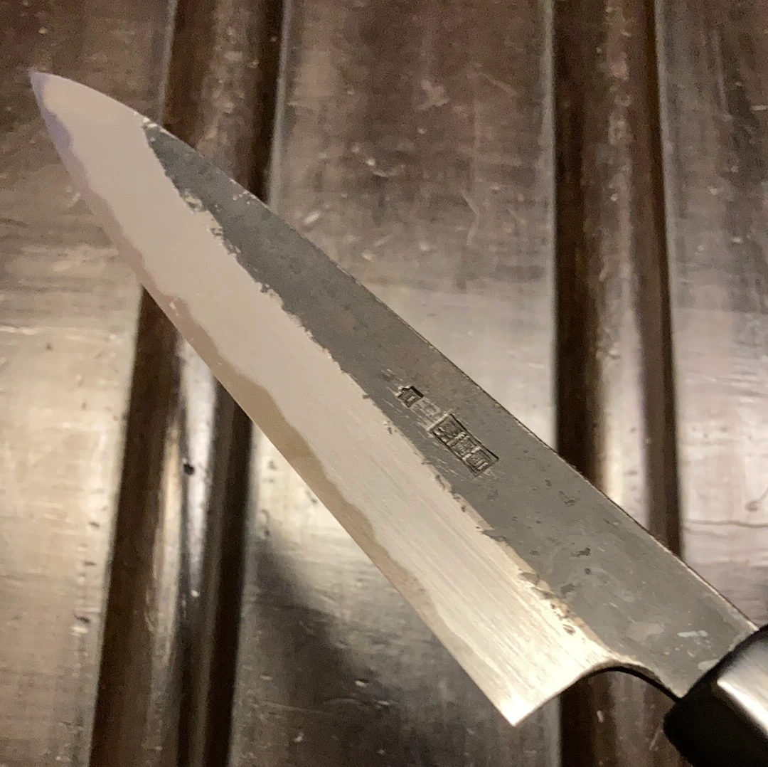 Sakai Kikumori Kikuzuki Kuro 150mm Petty Shirogami 2 - Image 5
