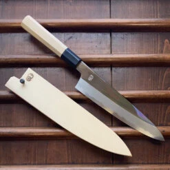 Sakai Kikumori Choyo 210mm Gyuto Shirogami 2 With Saya