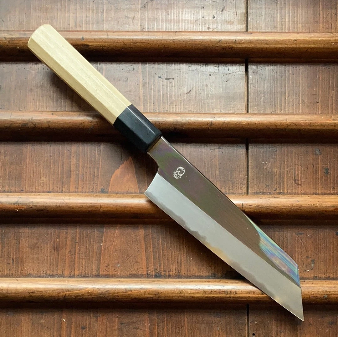 Sakai Kikumori Choyo 180mm Kiritsuke Santoku Shirogami 2 With Saya - Image 2