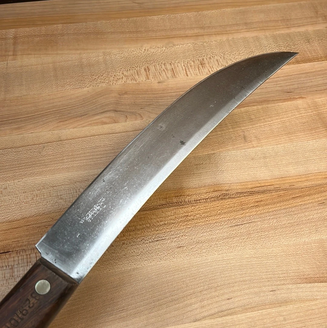 Vintage Dexter 10" Scimitar Carbon Steel Hollow Ground Rosewood 1950's-70's - Image 4