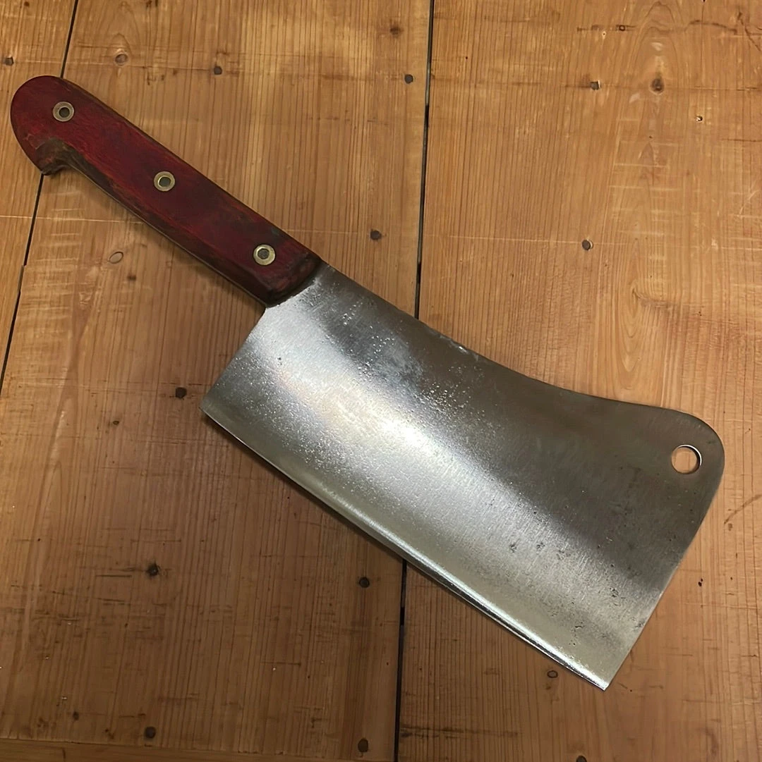 Vintage Le Cobaye 7.25” Cleaver Carbon Steel France 20.9 Oz - Image 4