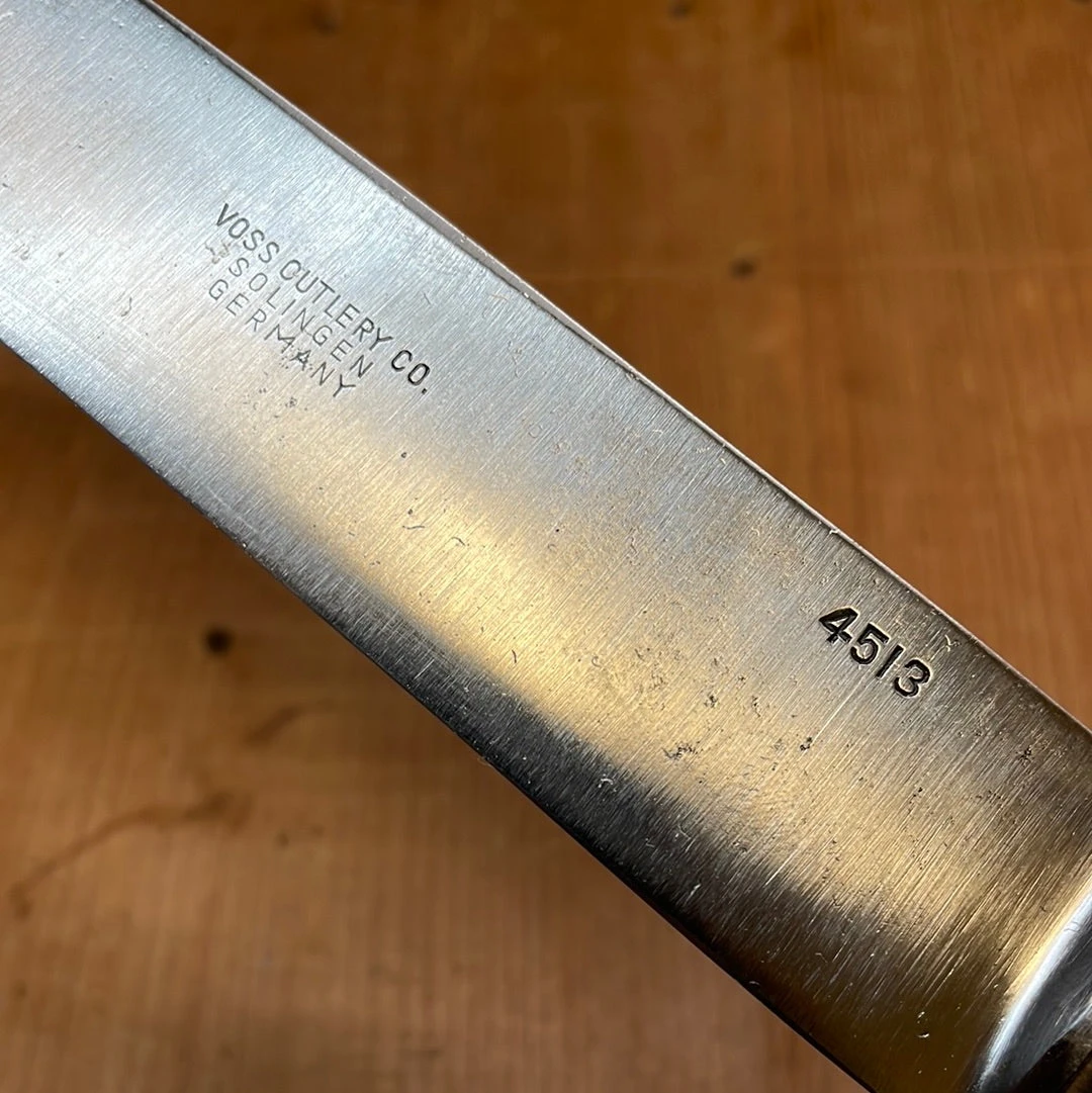 Vintage Voss 10.25" Slicer Carbon Steel Hand Forged 1930's Solingen - Image 3