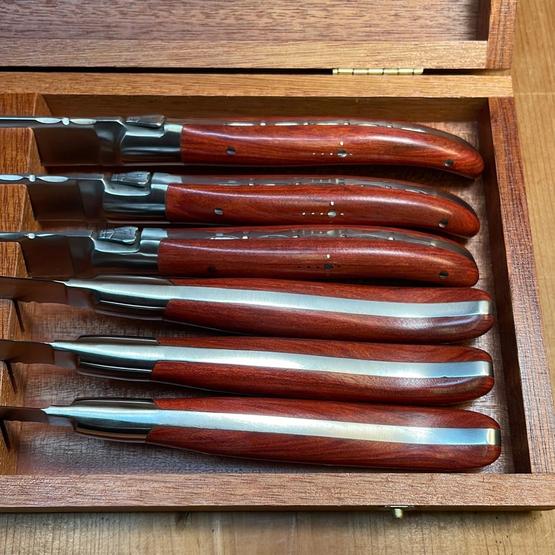 Fontenille Pataud Laguiole Steak Knife Set Of 6 Rosewood - Image 3
