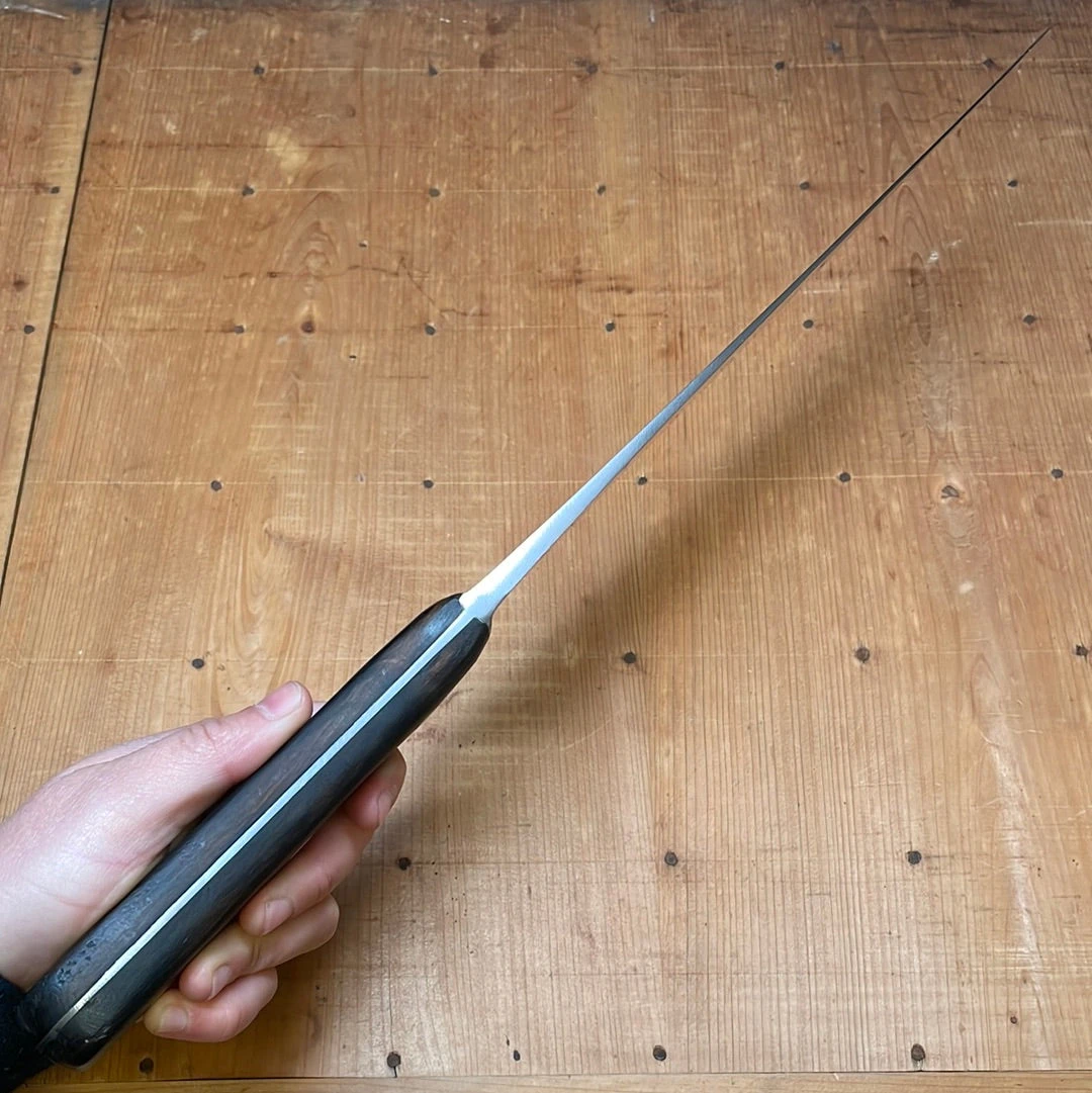 Vintage J A Henckels 12" Hand Forged Carbon Steel Chef Knife Model 108 1920's-30's - Image 6