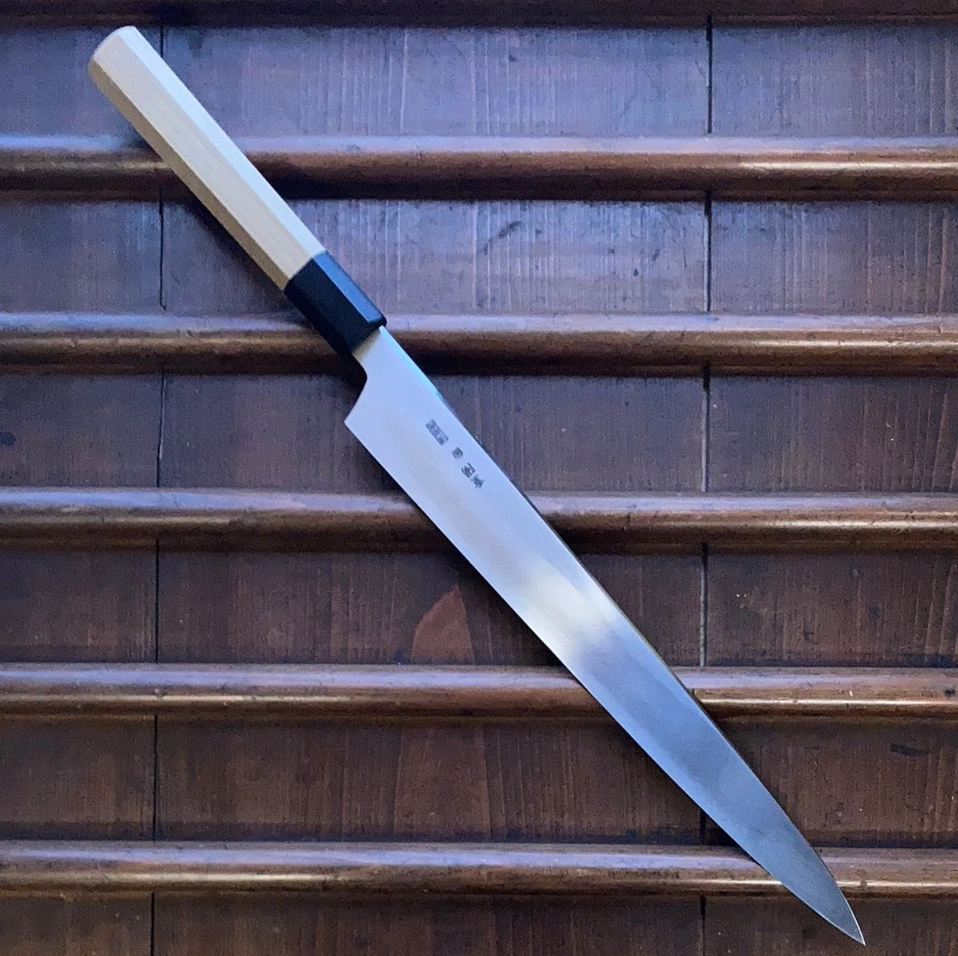 Sakai Kikumori Choyo 300mm Yanagi Shirogami 2 With Saya - LEFTY - Image 3