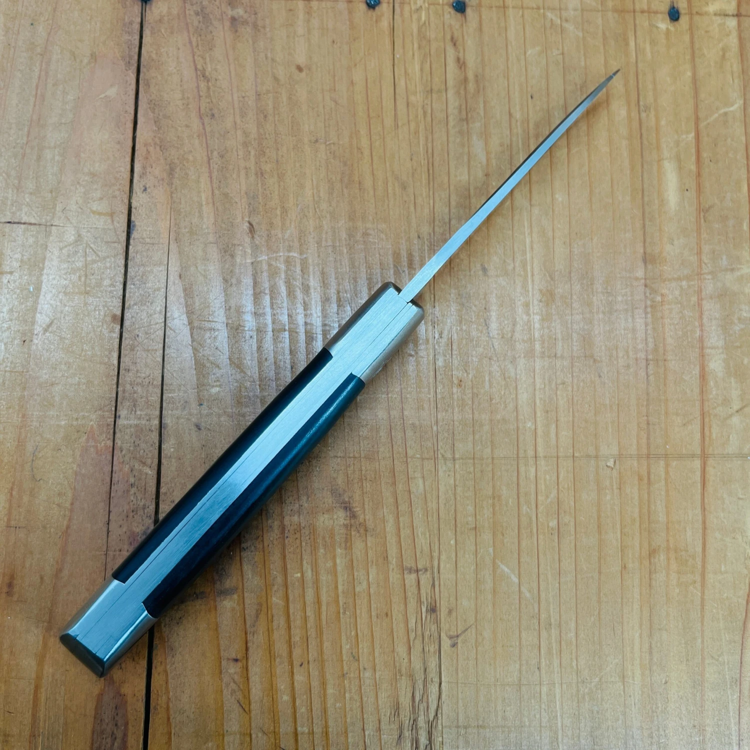 Au Sabot Roquefort 11cm Pocket Knife Stainless Ebony 2 Bolsters - Image 3