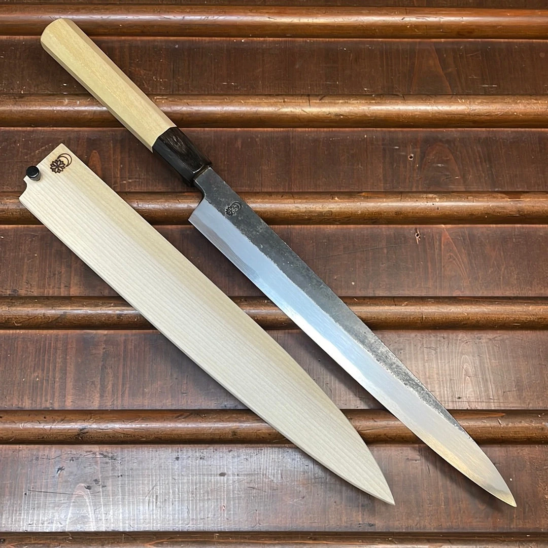 Sakai Kikumori Kikuzuki Kuro 270mm Yanagi Shirogami 2