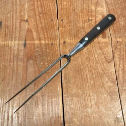 Vintage Sabatier Trumpet / Ancien Maison 6” Bayonet Fork Stainless Walnut France 1950’s