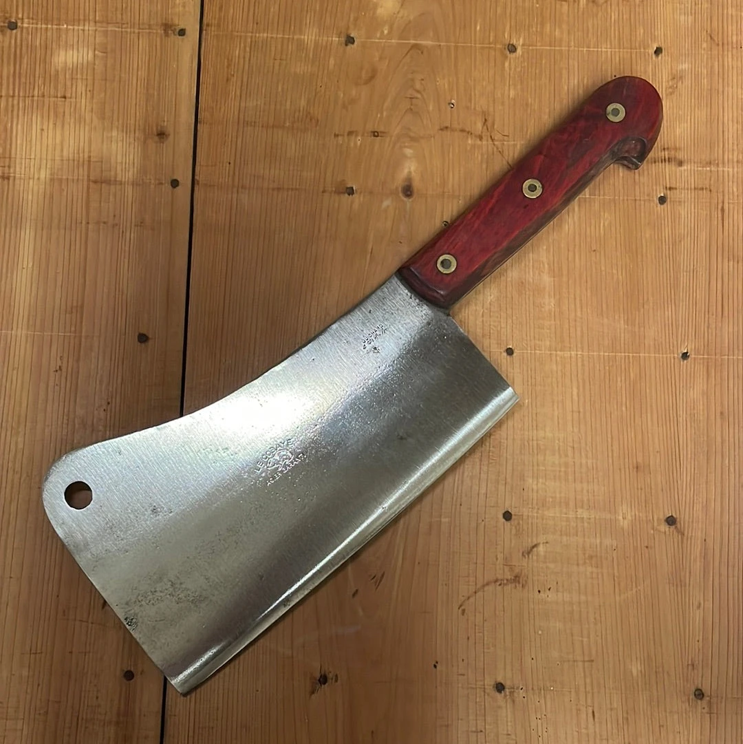 Vintage Le Cobaye 7.25” Cleaver Carbon Steel France 20.9 Oz