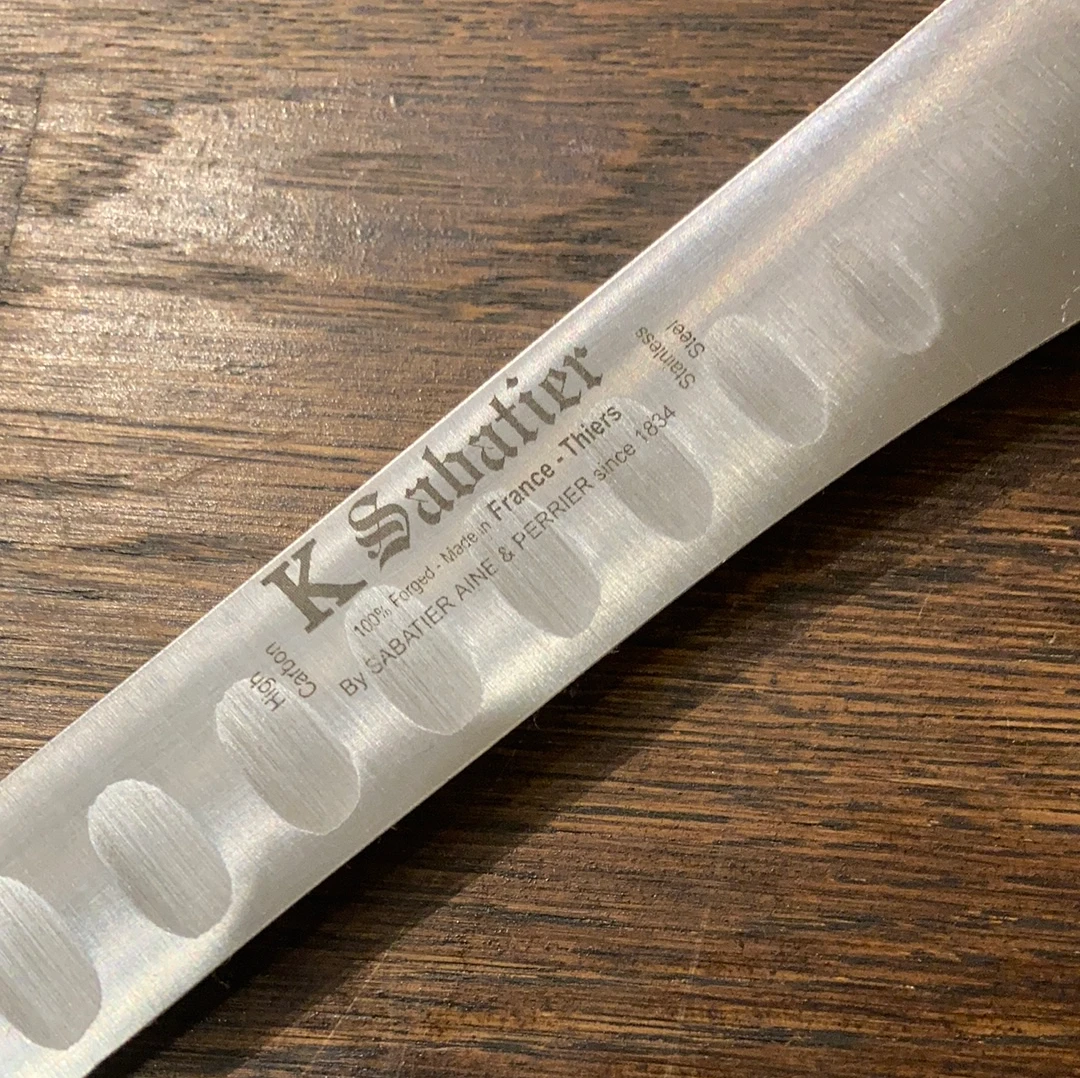 K Sabatier Authentique 12" Flexible Salmon Slicer Stainless Olive - Image 4