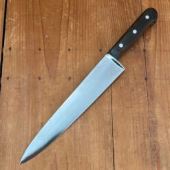 Vintage Unmarked 10” Chef Knife Carbon Steel German 1950-60s?