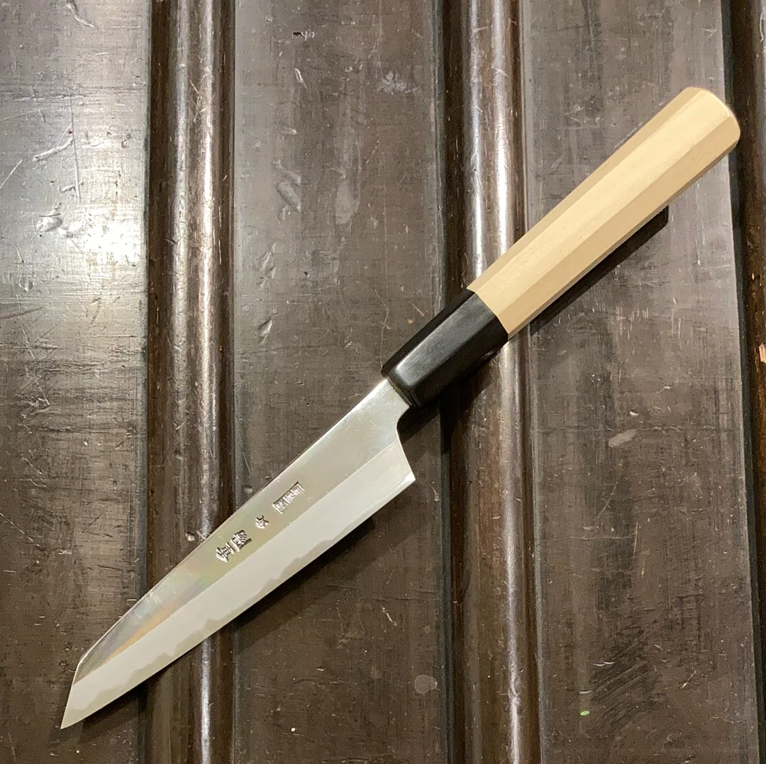 Sakai Kikumori Choyo 135mm Kiritsuke Petty Aogami 1 With Saya - Image 3
