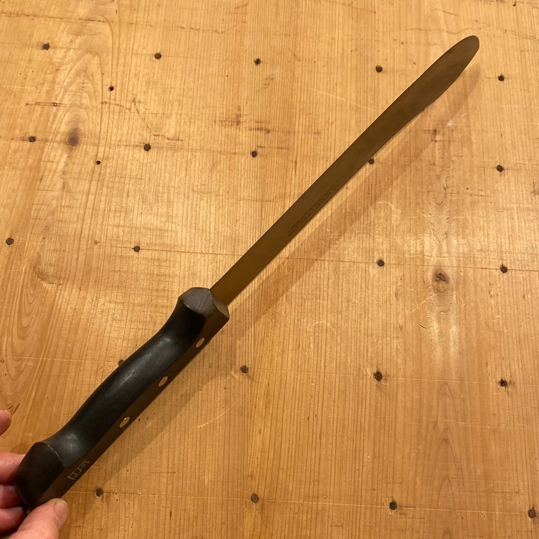 Vintage Gustav Emil Ern 10” Bullnose Butcher Knife Solingen Early 1980’s - Image 4