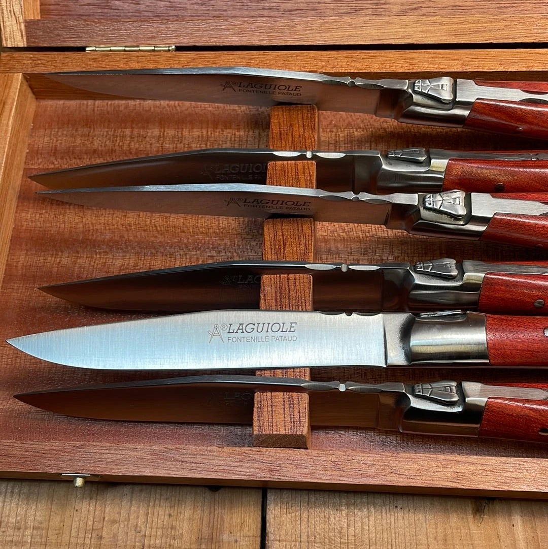 Fontenille Pataud Laguiole Steak Knife Set Of 6 Rosewood - Image 2
