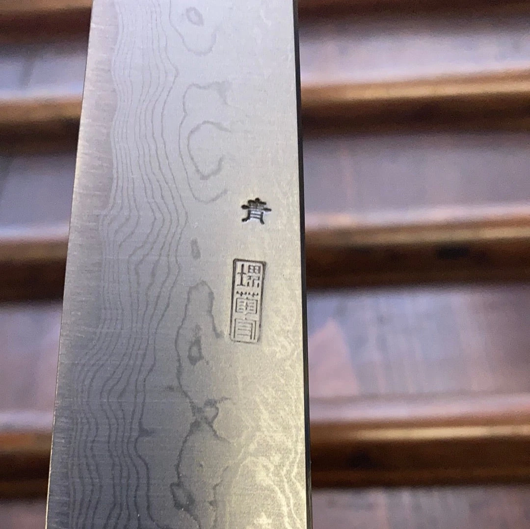 Sakai Kikumori Kikuzuki Uzu 135mm Kiritsuke Petty Aogami 1 With Saya - Image 9