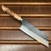 Nigara Hamono SG2 180mm Kiritsuke Nakiri Kurouchi Tsuchime Stabilized Maple Burl Western Handle