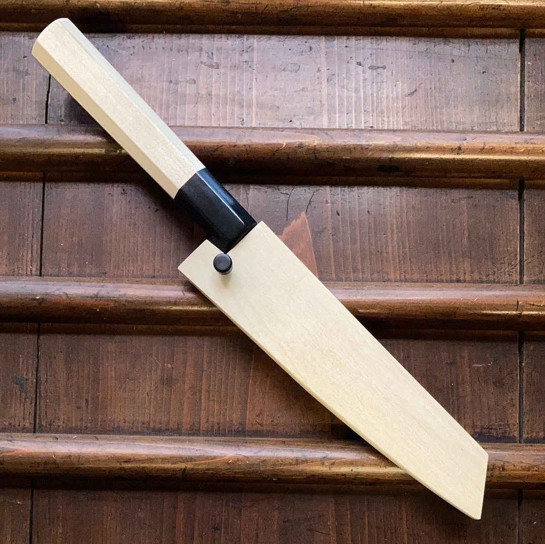 Sakai Kikumori Kikuzuki Uzu 135mm Kiritsuke Petty Aogami 1 With Saya - Image 4