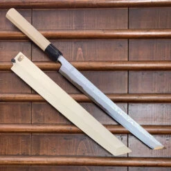 Sakai Kikumori Kikuzuki Uzu 300mm Sakimaru Takohiki Aogami 1 With Saya