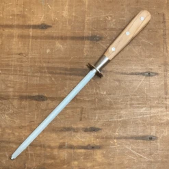 K Sabatier Authentique 8" Honing/Sharpening Steel Olive Handle