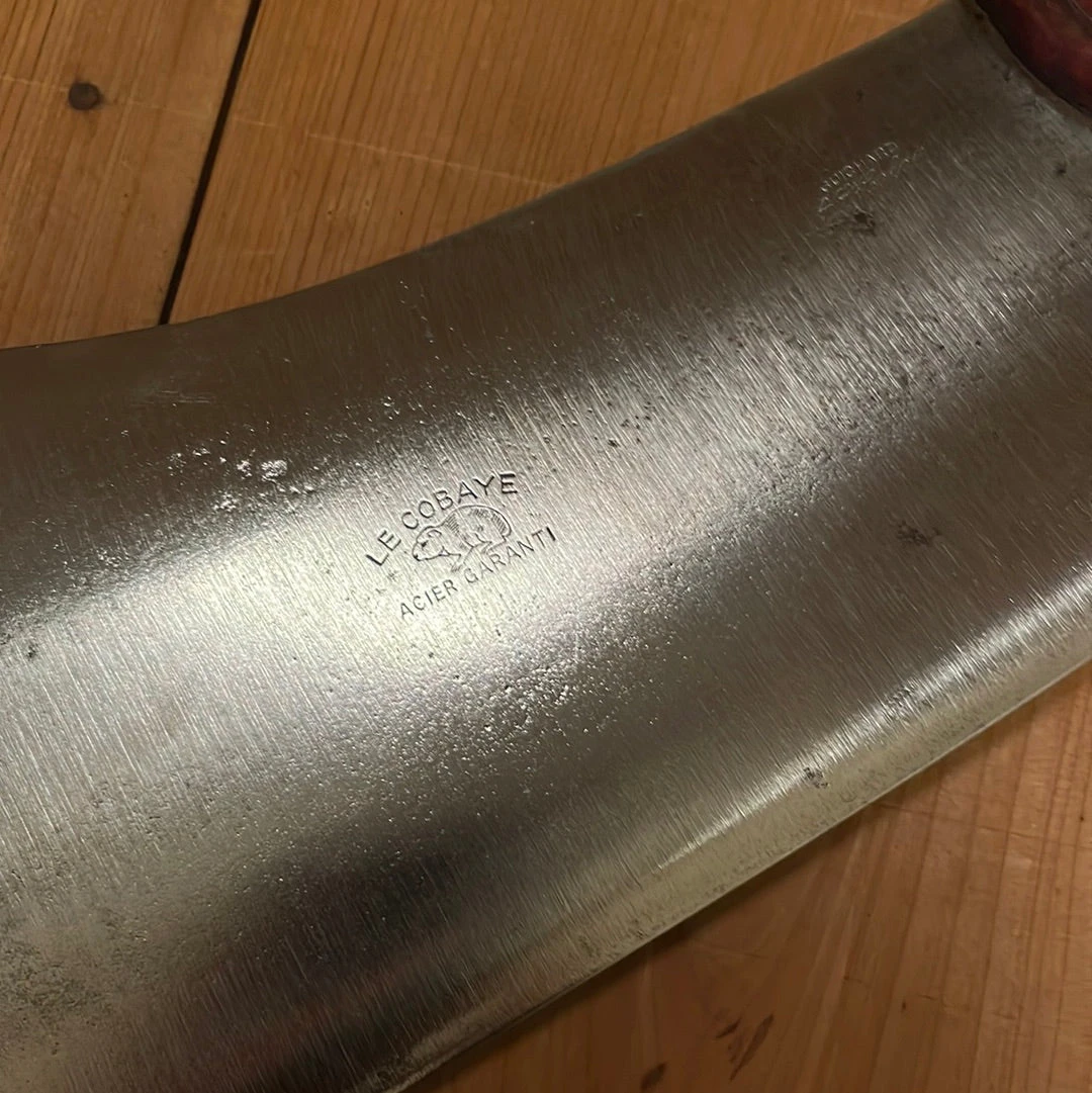 Vintage Le Cobaye 7.25” Cleaver Carbon Steel France 20.9 Oz - Image 2