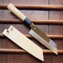 Sakai Kikumori Choyo 180mm Kiritsuke Santoku Ginsanko With Saya