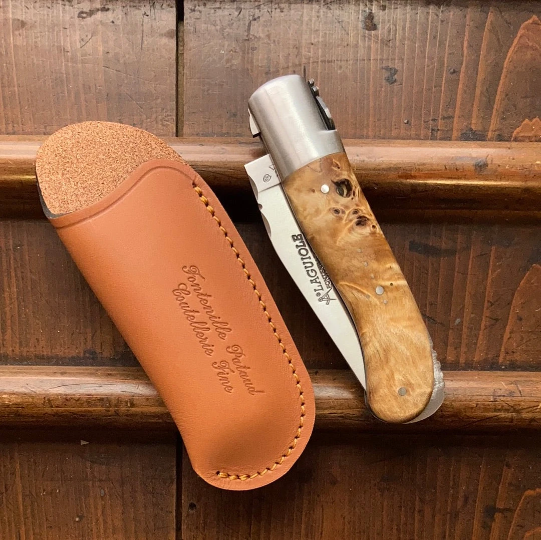 Fontenille Pataud Laguiole Gentleman 10.5cm Pocket Knife Stabilized Poplar Burl Lockback - Image 11