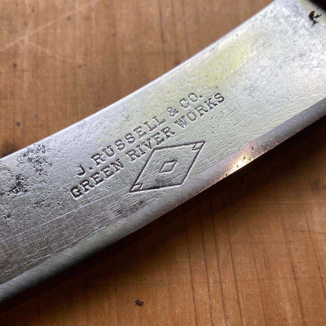Vintage J Russell Green River Works 6” Skinning Knife Carbon 1884-1920’s - Image 9