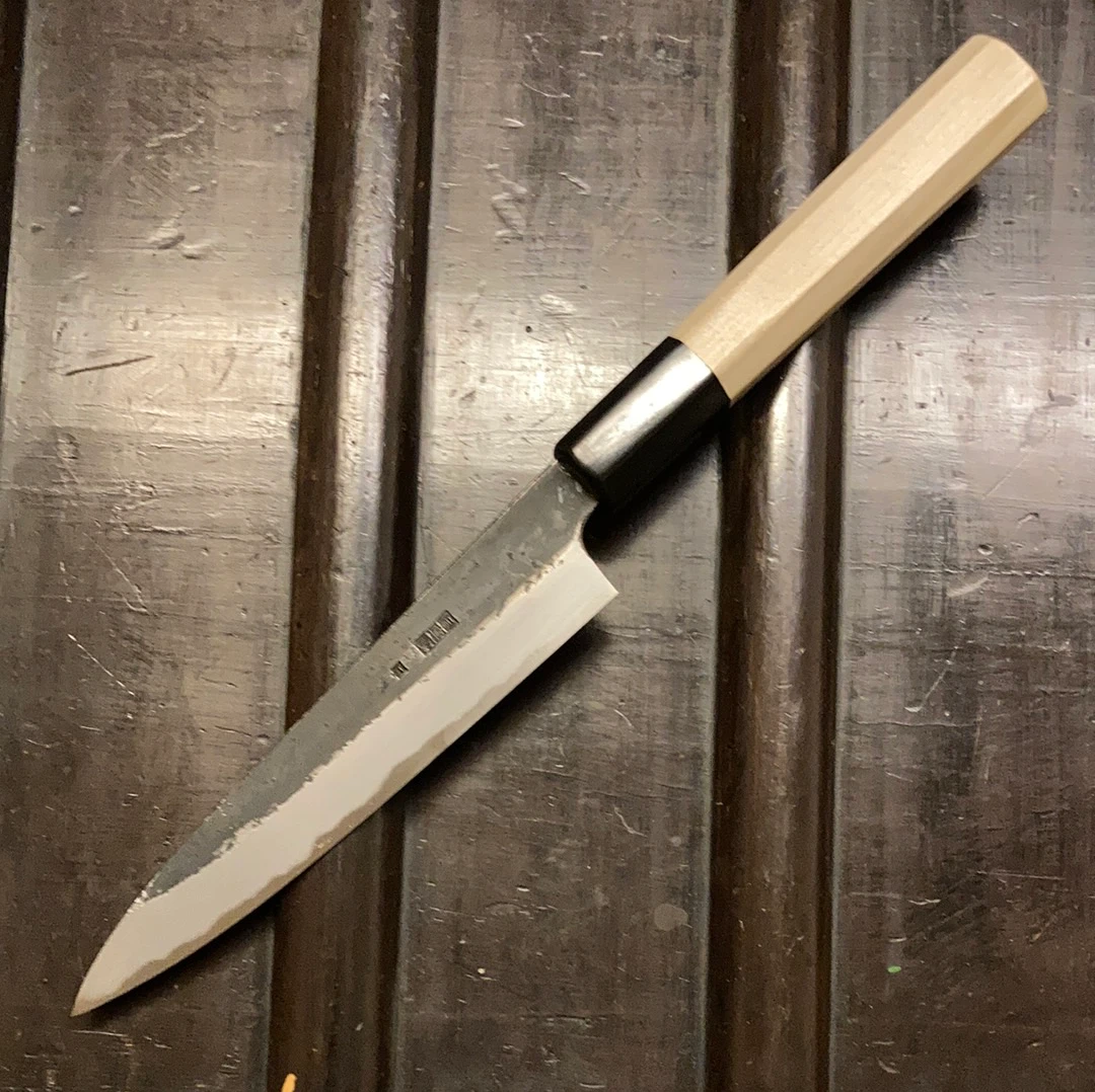 Sakai Kikumori Kikuzuki Kuro 150mm Petty Shirogami 2 - Image 3
